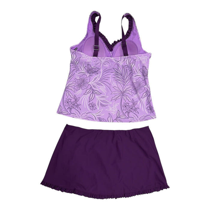 ZeroXposur Women’s Lightweight 2 Piece Ruffle Tankini Set