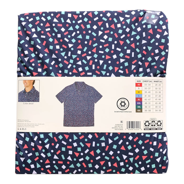 Member's Mark Mens Patterned Performance Polo, Classic Fit, Moisture-Wicking