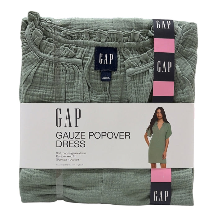 Gap Women's Lightweight & Breathable 100% Cotton Gauze Pop-Over Dress