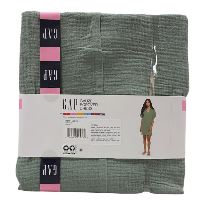Gap Women's Lightweight & Breathable 100% Cotton Gauze Pop-Over Dress