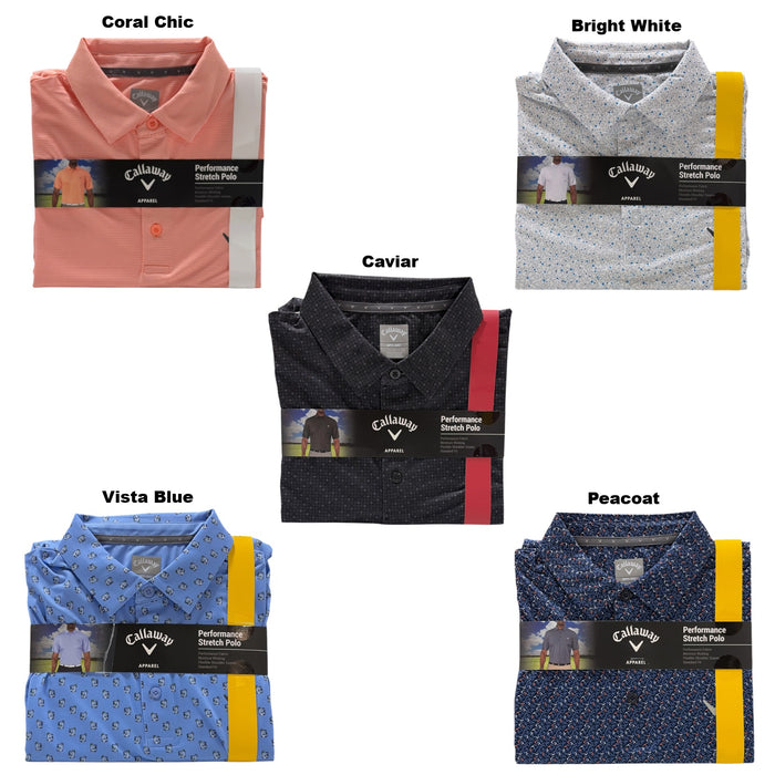 Callaway Men's Standard Fit Lightweight Moisture Wicking Performance Polo