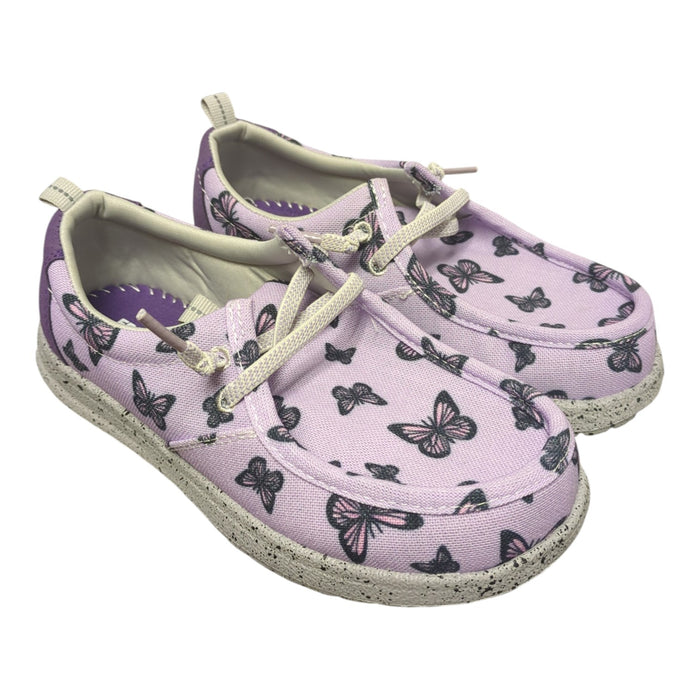 Eddie Bauer Girl's Casual Canvas Slip-On Stretch Lace Loafer