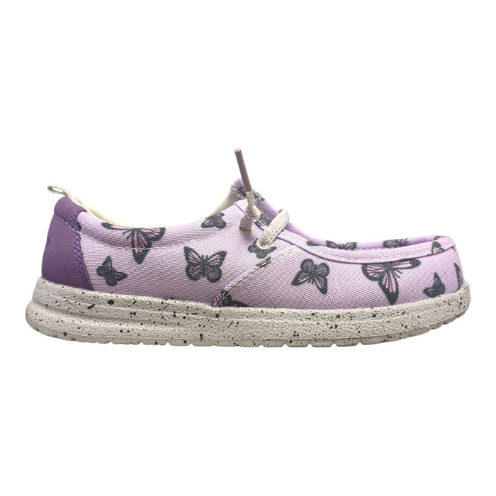 Eddie Bauer Girl's Casual Canvas Slip-On Stretch Lace Loafer