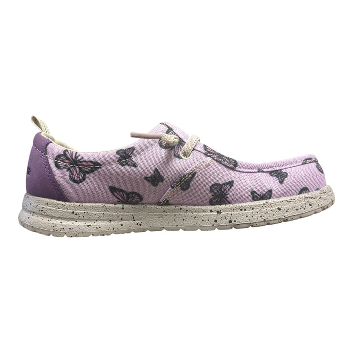 Eddie Bauer Girl's Casual Canvas Slip-On Stretch Lace Loafer