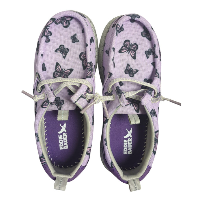 Eddie Bauer Girl's Casual Canvas Slip-On Stretch Lace Loafer