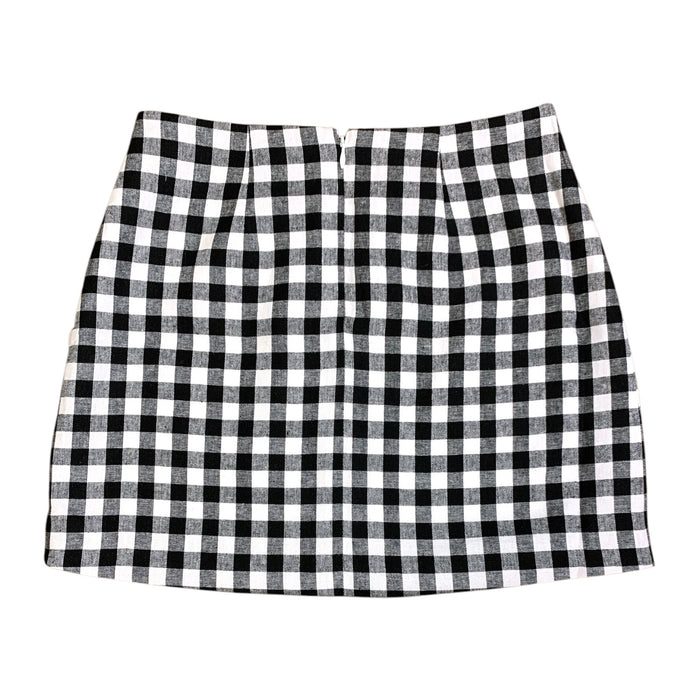 Express Women's Linen Blend Skirt, Fitted, Linen/Rayon Blend, Hidden Back Zip