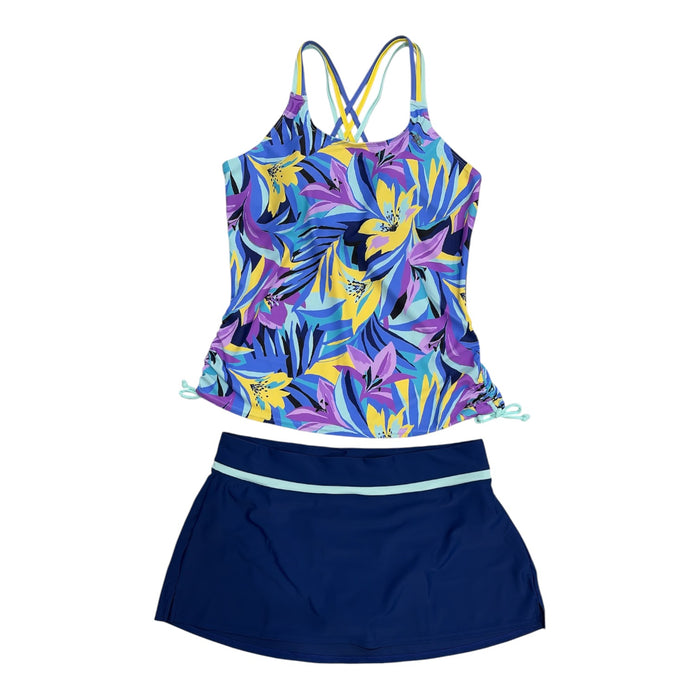 ZeroXposur Women’s 2 Piece Fashion Scoop Neck Tankini Set