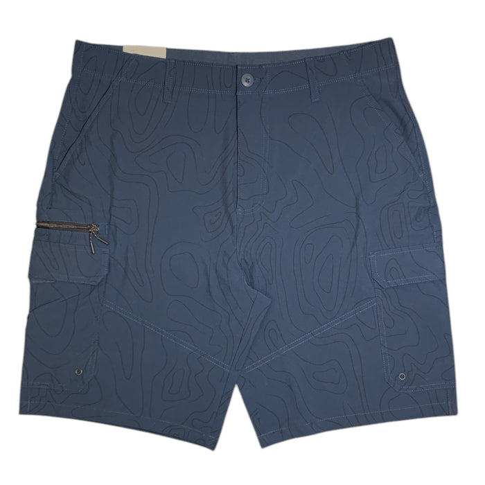 Iron Co. Mens Stretch Hybrid Cargo Short, Side Zipper Cargo Pocket