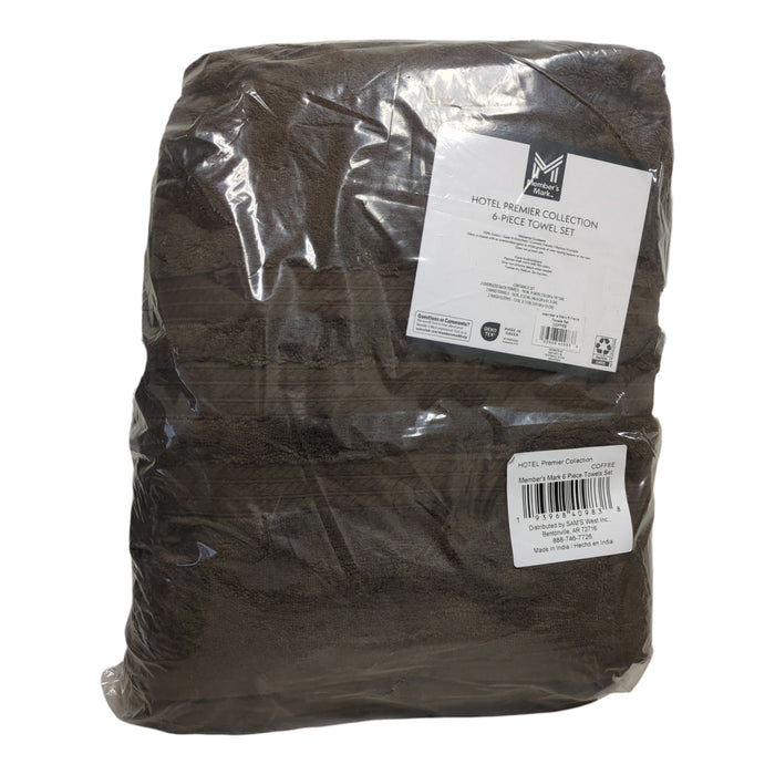 Member's Mark Hotel Premier 6-Piece Towel Set, 2 Bath, 2 Hand, 2 Washcloths