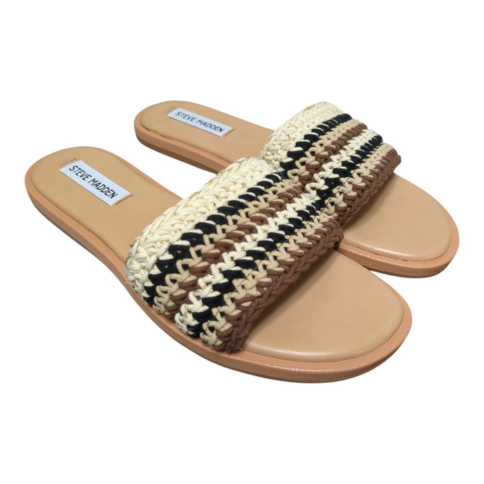 Steve Madden Women's Lightweight Easy Slip-On Crochet Sandal