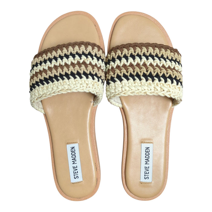 Steve Madden Women's Lightweight Easy Slip-On Crochet Sandal