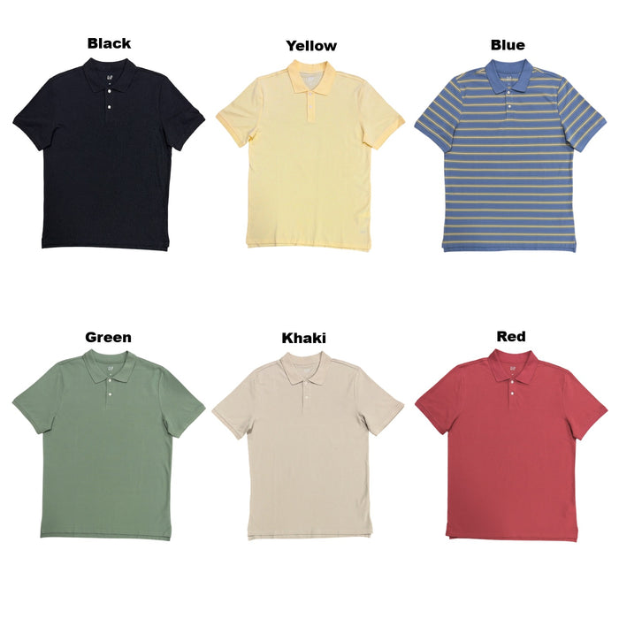 Gap Men's Lightweight & Breathable Waffle-Like Textured Pique Polo