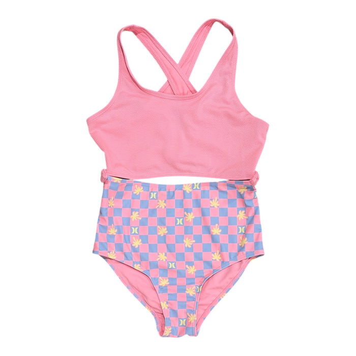 Hurley Girls Lightweight 1-Piece UPF 50+ Dull Tricot Fabric Swimsuit