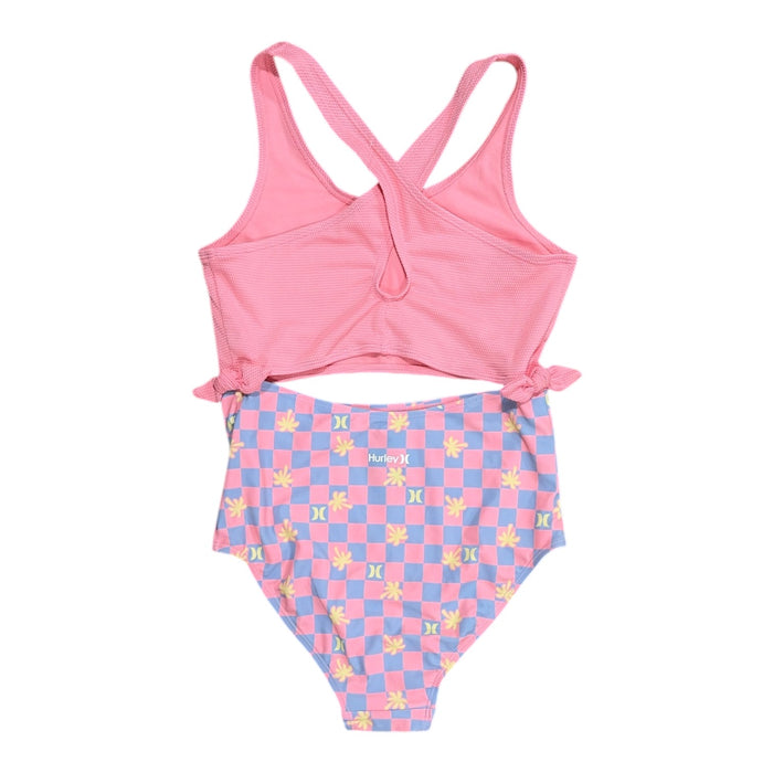 Hurley Girls Lightweight 1-Piece UPF 50+ Dull Tricot Fabric Swimsuit