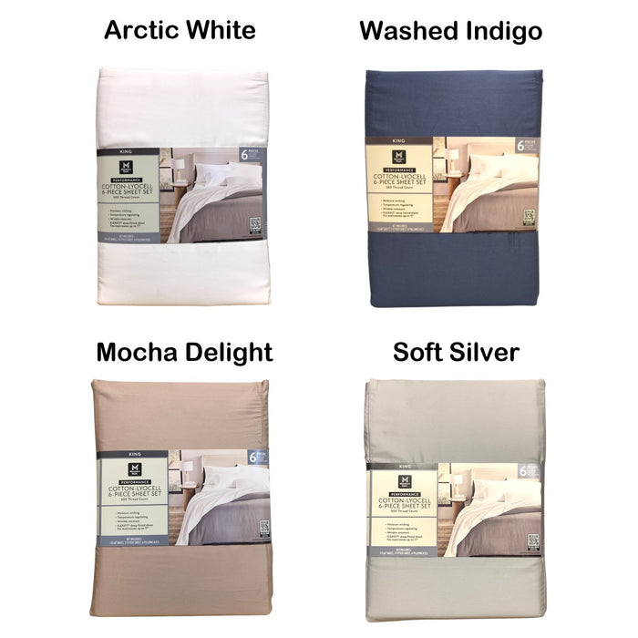 Member's Mark 500TC Performance Cotton-Lyocell Sheet Set, 6 Piece, King