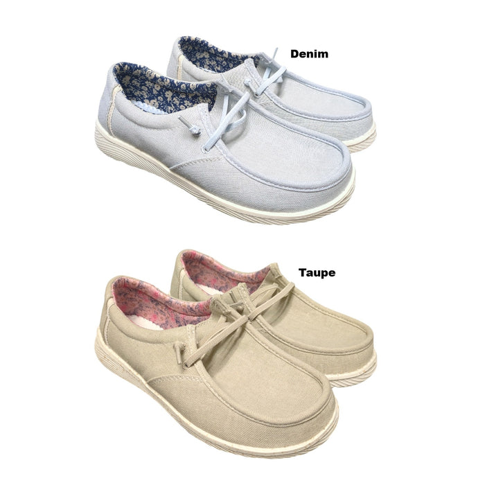Eddie Bauer Women's Breathable & Lightweight Easy Slip On Canvas Loafer