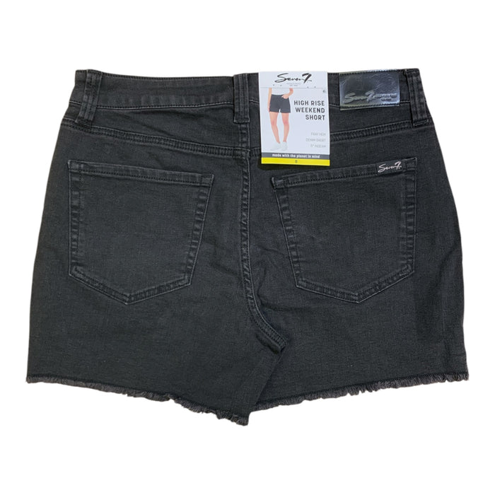 Seven7 Women's High Rise Relaxed Fit 5 Pocket Denim Weekend Short