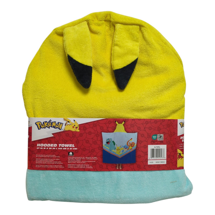 Franco Kids Character 100% Cotton Hooded Towel with Hand Pockets