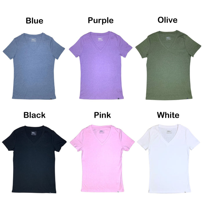 Eddie Bauer Women's V-Neck Tee, Short Sleeve, Cotton/Poly Blend