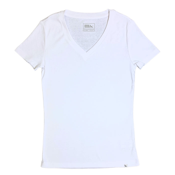 Eddie Bauer Women's V-Neck Tee, Short Sleeve, Cotton/Poly Blend