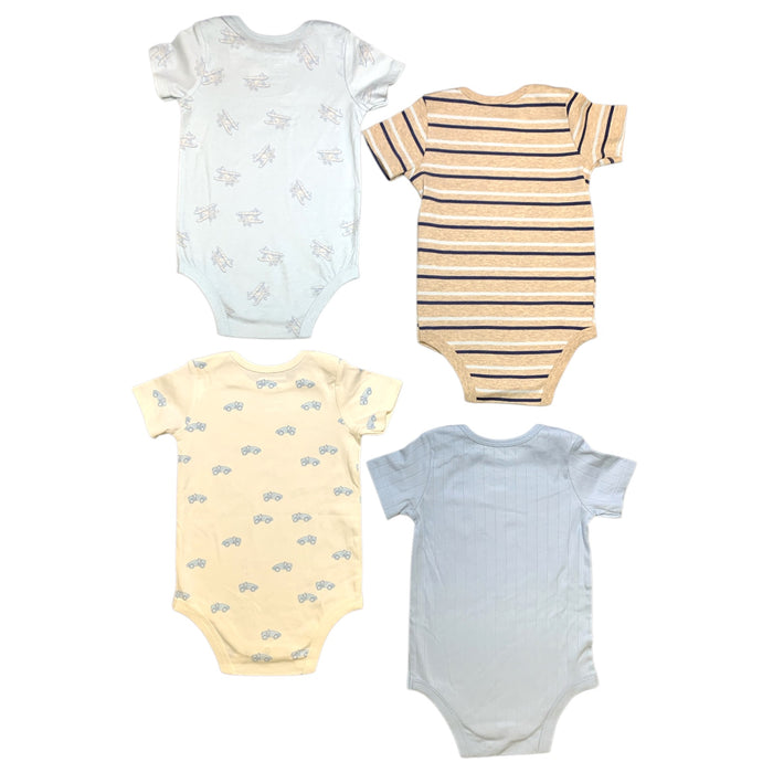 Member's Mark Baby's Organic Cotton Bodysuits, 4 Pack, Long Sleeve, Snap Closure