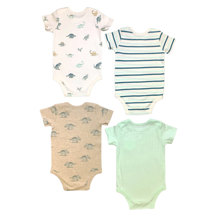 Member's Mark Baby's Organic Cotton Bodysuits, 4 Pack, Long Sleeve, Snap Closure