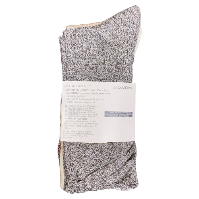 Cuddl Duds Women's Plushfill Crew Sock 6-Pack, One Size