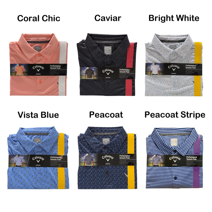 Callaway Men's Standard Fit Lightweight Moisture Wicking Performance Polo