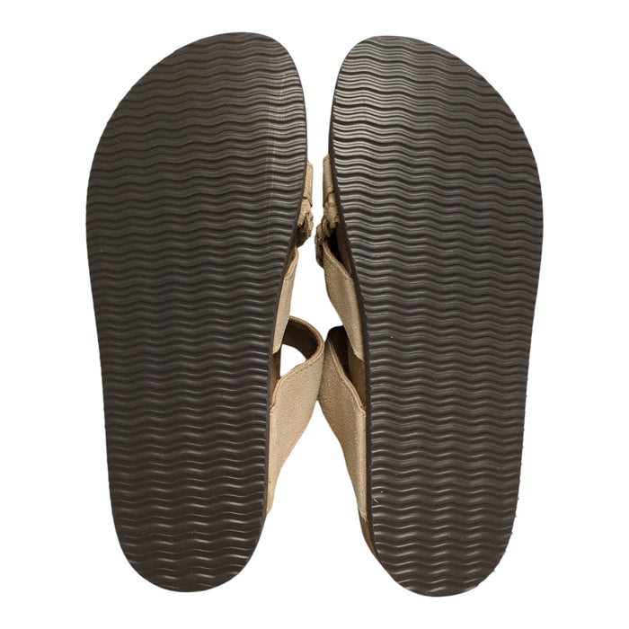Mountain Sole Women's Slip-on Braided Leather Sandal with Molded Footbed