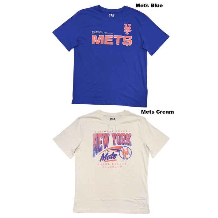 CSA Men's Genuine MLB Merchandise Relaxed Fit Short Sleeve Shirt