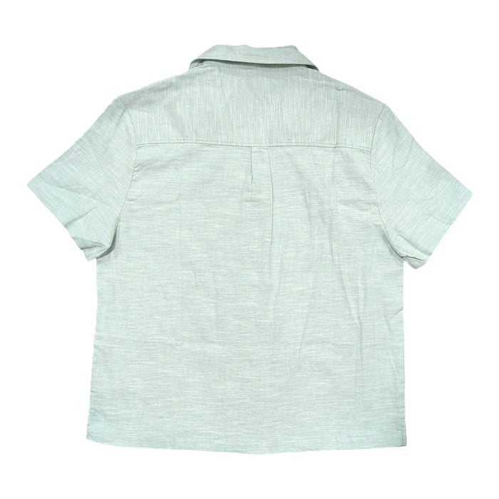 Sperry Men's Textured Stretch Cotton Short Sleeved Camp Collar Shirt