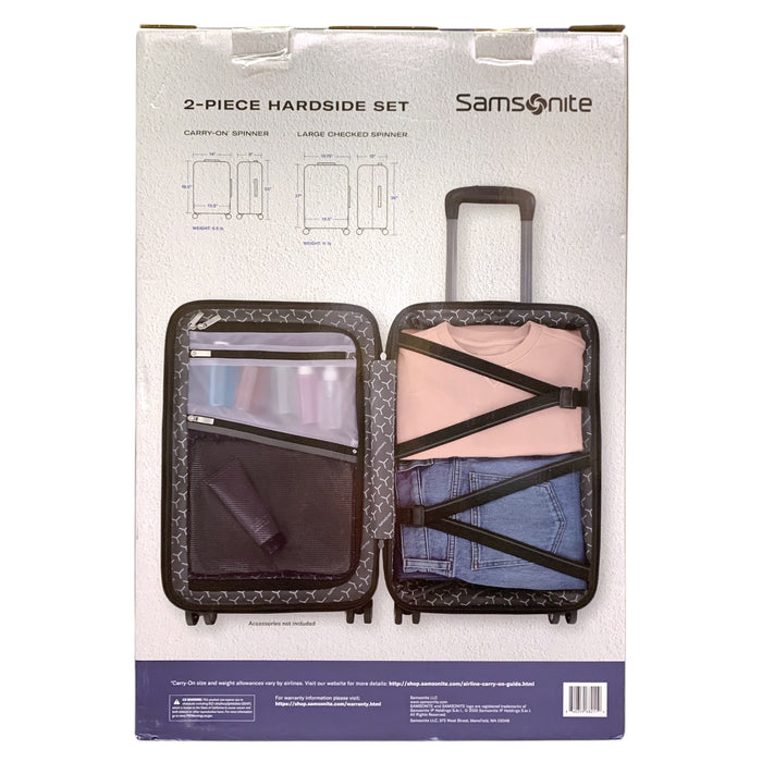 Samsonite Lineate XLT Lightweight Polycarbonate Hardside 2-Piece Luggage Set
