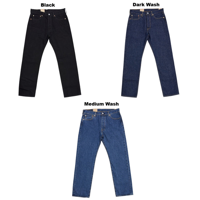 Levi's Mens 501 Original Button Fly Regular fit Straight Leg Jeans