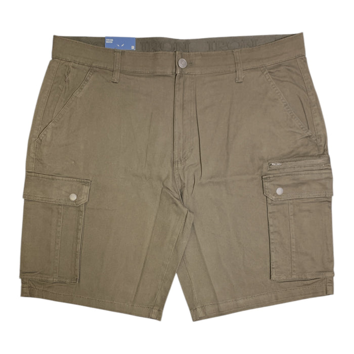 Iron Clothing Co. Men's Regular Fit Stretch Cargo Short with Side Zipper Cargo