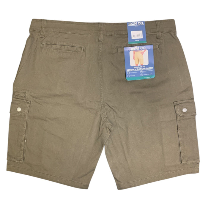 Iron Clothing Co. Men's Regular Fit Stretch Cargo Short with Side Zipper Cargo