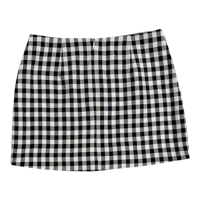 Express Women's High-Rise Lightweight Fitted Linen Blend Mini Skirt