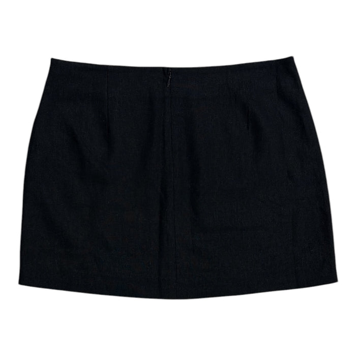 Express Women's High-Rise Lightweight Fitted Linen Blend Mini Skirt