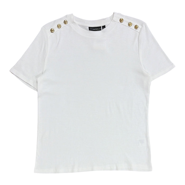 Rafaella Women's Classic Fit Midweight Crewneck Short Sleeve T-Shirt