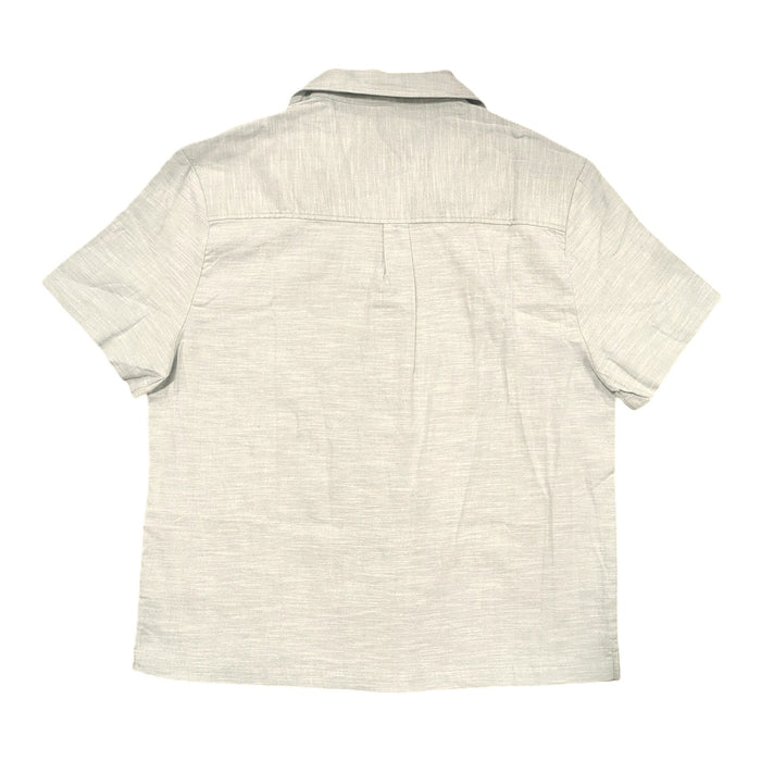 Sperry Men's Textured Stretch Cotton Short Sleeved Camp Collar Shirt
