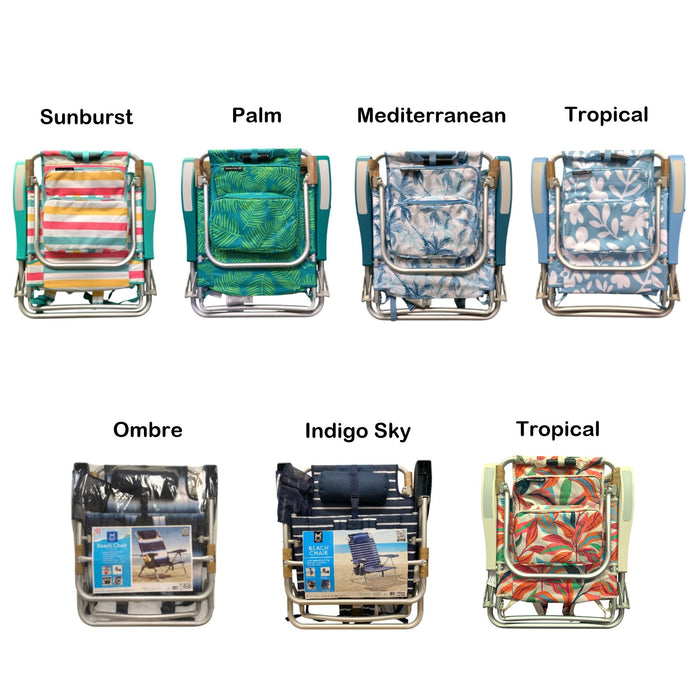 Member's Mark Reclining Beach Chair with Backpack Straps