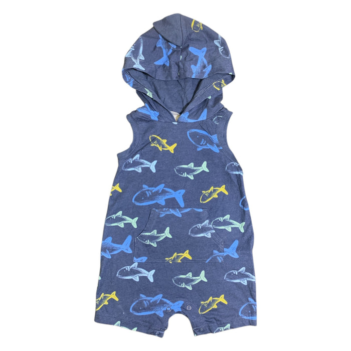 Carter's Baby Boys Hooded Sleeveless Sunsuit, Bottom Snap Closure