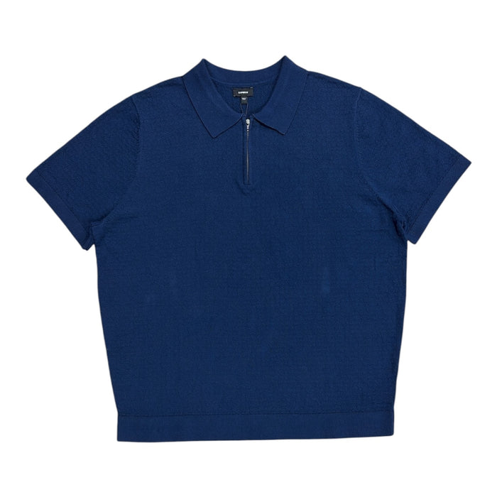 Express Men's Soft Knit Short Sleeve Quarter Zip Sweater Polo