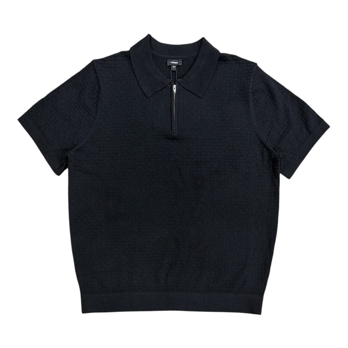 Express Men's Soft Knit Short Sleeve Quarter Zip Sweater Polo