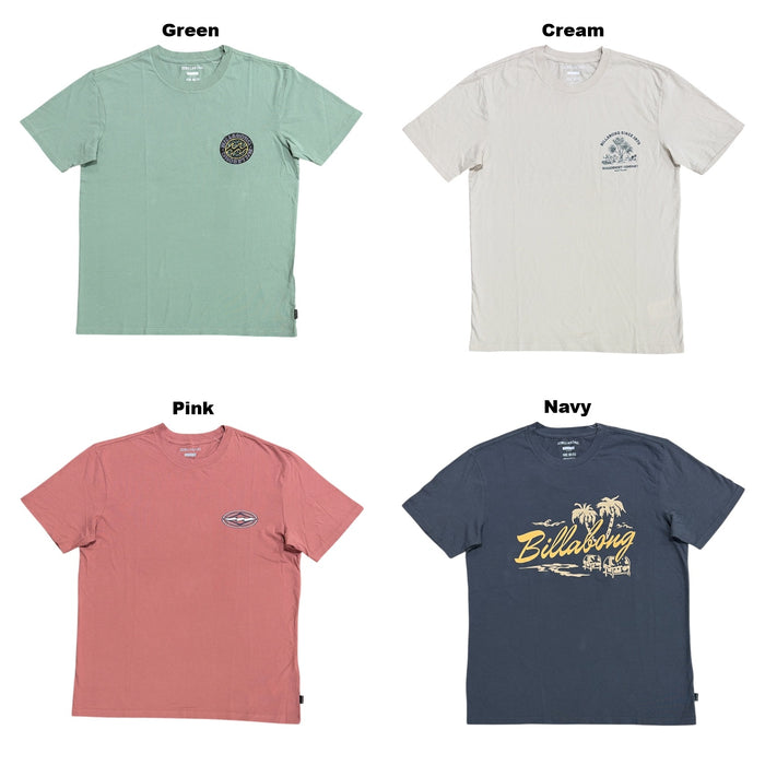 Billabong Men's Lived In Washed Look Graphic Cotton Short Sleeve T-Shirt