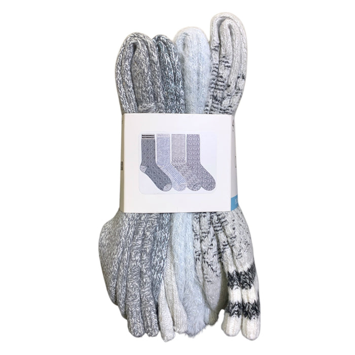 Cuddl Duds Women's Plushfill Crew-Length Cozy Boot Sock 4-Pack, One Size (4-10)