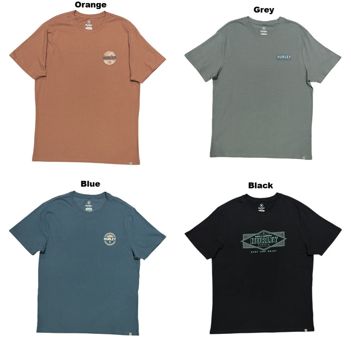 Hurley Men's Tagless Regular Fit 100% Cotton Short Sleeve Graphic Tee