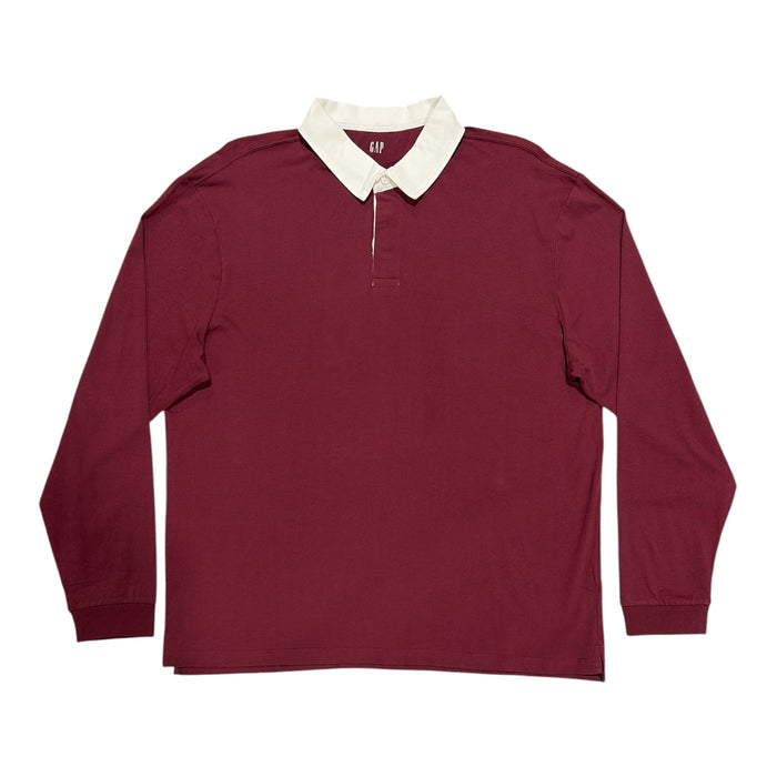 Gap Men's Long Sleeve Classic Fit 100% Cotton Rugby Polo Shirt