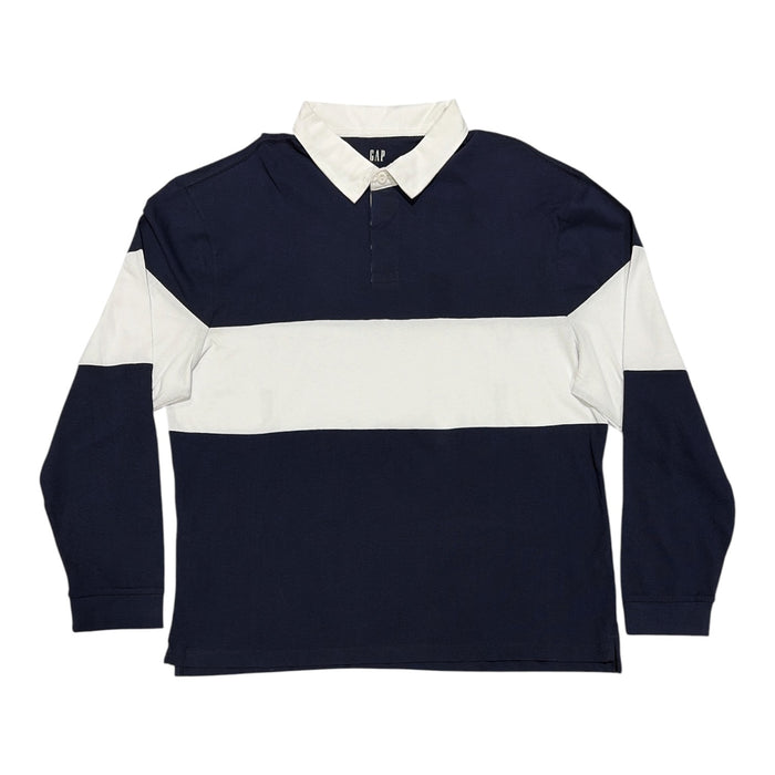 Gap Men's Long Sleeve Classic Fit 100% Cotton Rugby Polo Shirt
