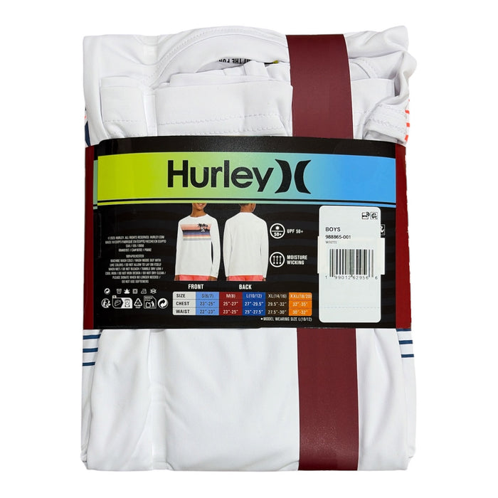 Hurley Boys Moisture Wicking UPF 50+ Long Sleeve Swimming T-Shirt