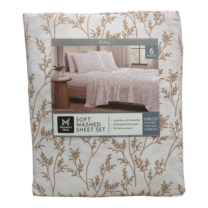 Member's Mark Luxuriously Soft Washed Shrink-Resistant Sheet Set, Full